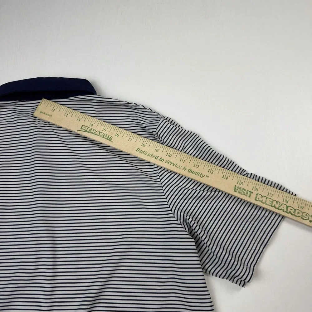 Ralph Lauren RLX Winged Foot Golf Club Polo Mens L Stripe Wicking Performance